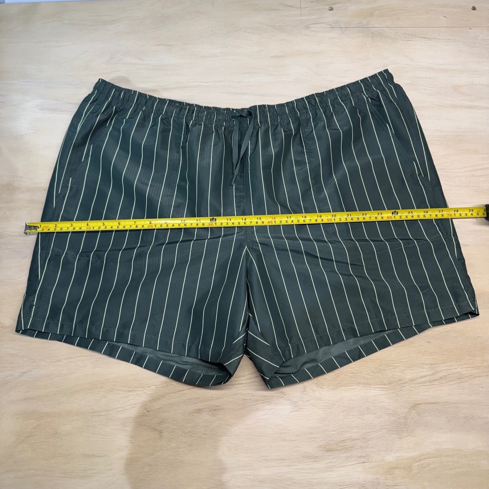 DSG Men's XXL Green‎ Stripe 6 Inch Inseam Relaxed Fit Rec Shorts NWT - Picture 5 of 9